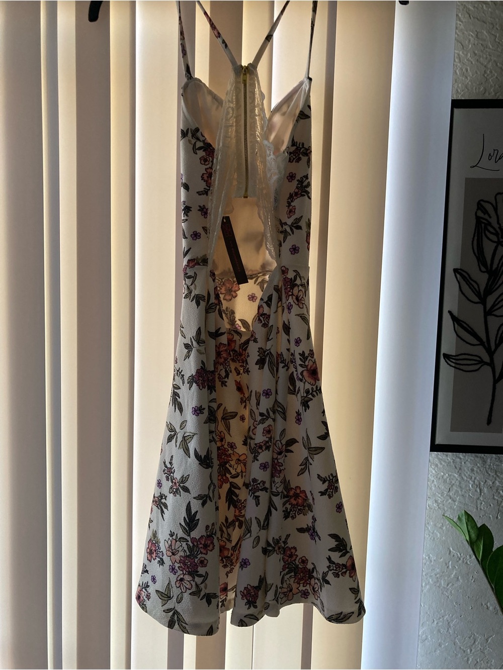 No Boundaries White Floral Backless Sundress